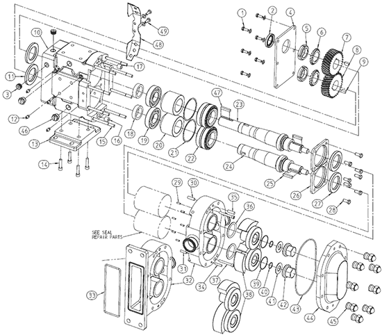 Ampco ZP Clean In Place Pump Parts Diagram